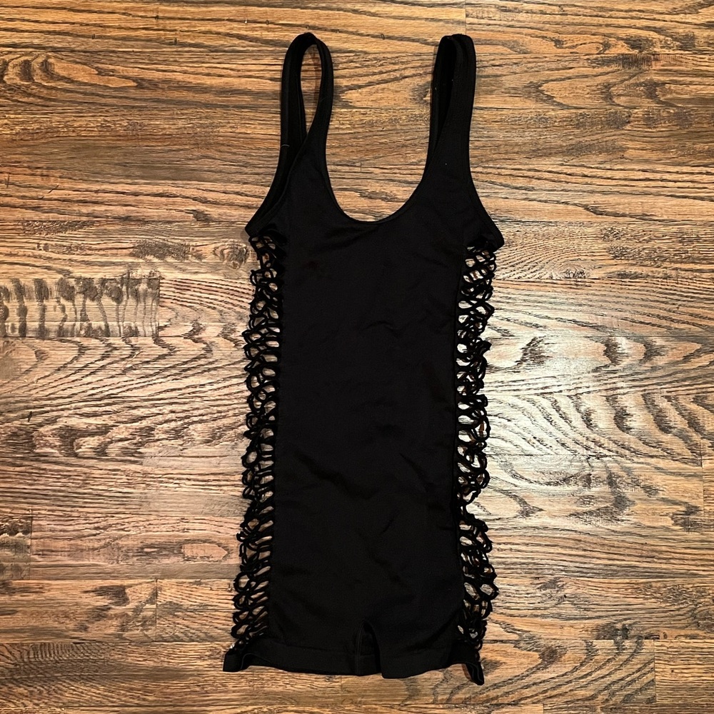 Black Cutout Sides Bodycon Jumpsuit Playsuit